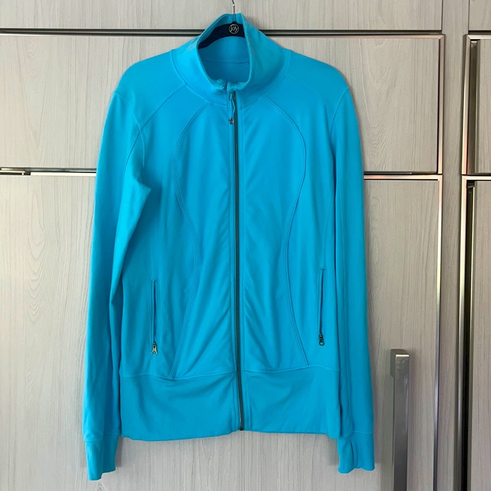 Lulu lemon baby blue zip up jacket
